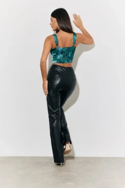 Printed Satin Corset