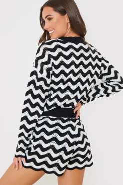 Recycled Stripe Chevron Co Ord Shorts