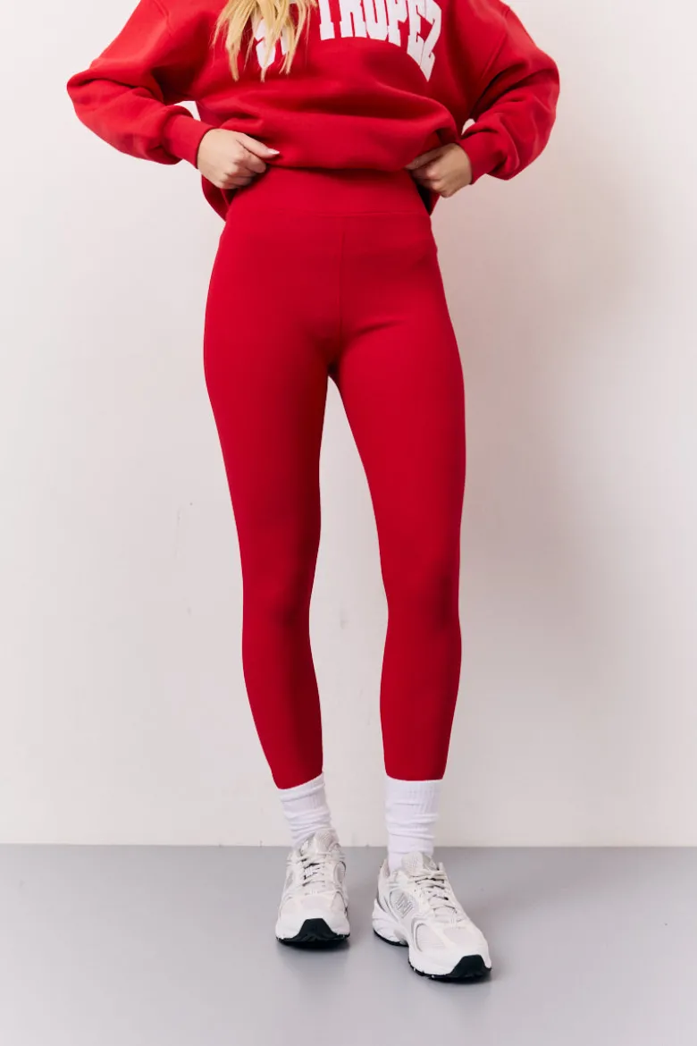 Red High Waisted Sculpt and Control Leggings