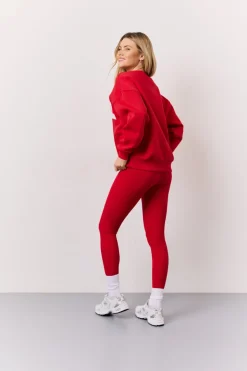 Red High Waisted Sculpt and Control Leggings