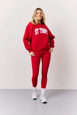 Red High Waisted Sculpt and Control Leggings