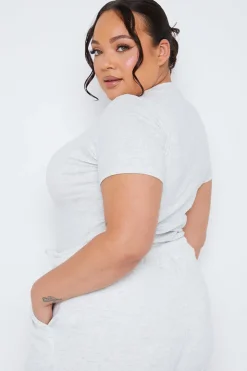 Ribbed Crew Neck Short Sleeve Bodysuit