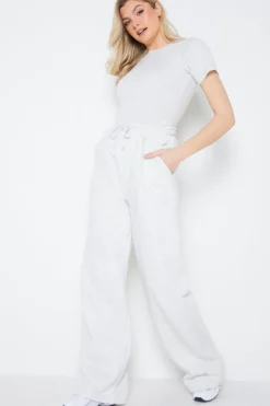 Ribbed Crew Neck Short Sleeve Bodysuit