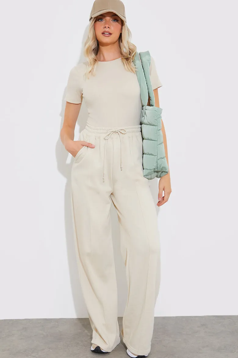 Ribbed Crew Neck Short Sleeve Bodysuit