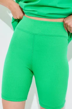Ribbed High Waisted Cycling Shorts