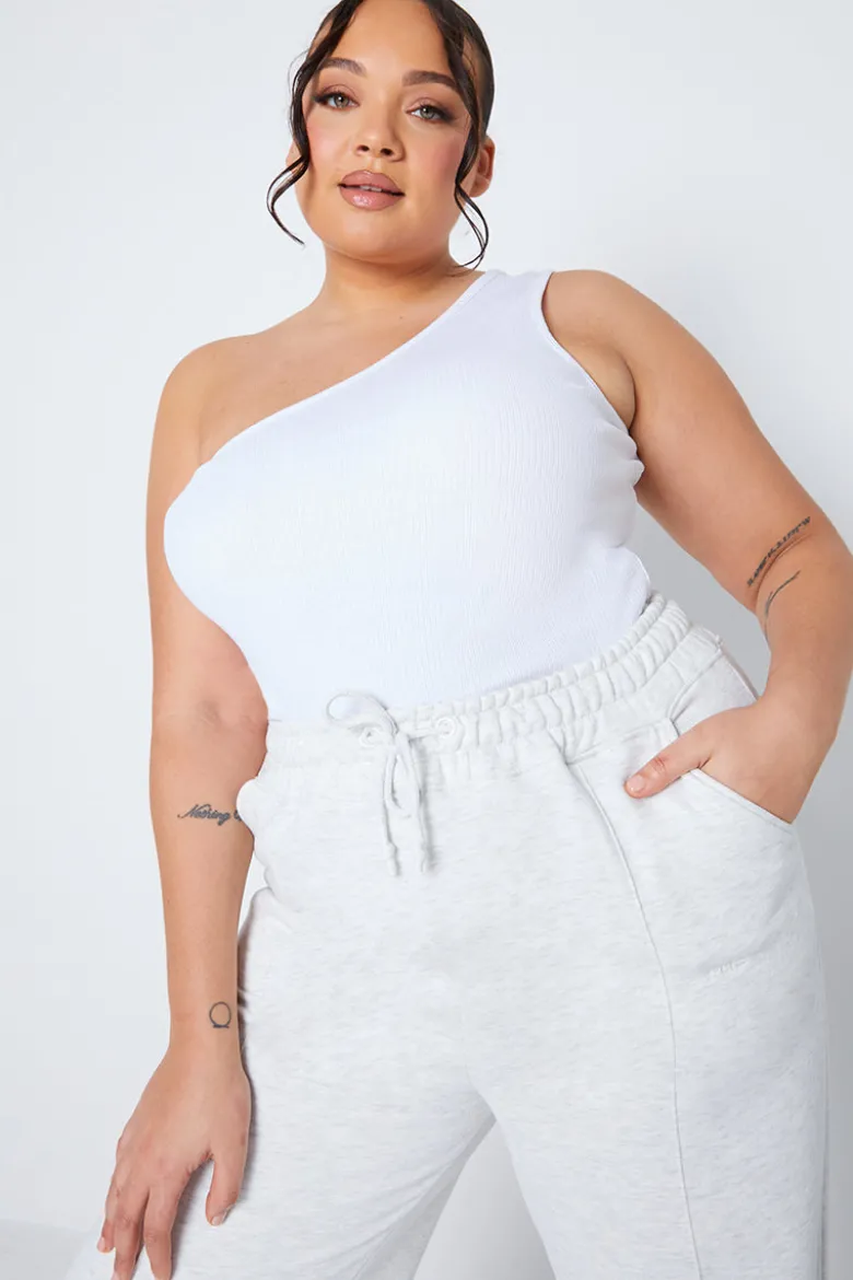 Ribbed One Shoulder Vest