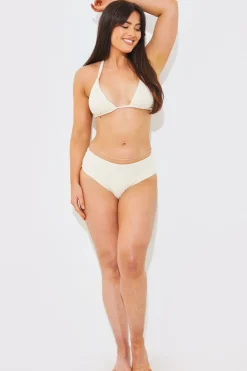 Rib Boomerang High Leg Bikini Bottom