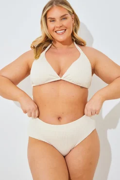 Rib Boomerang High Leg Bikini Bottom