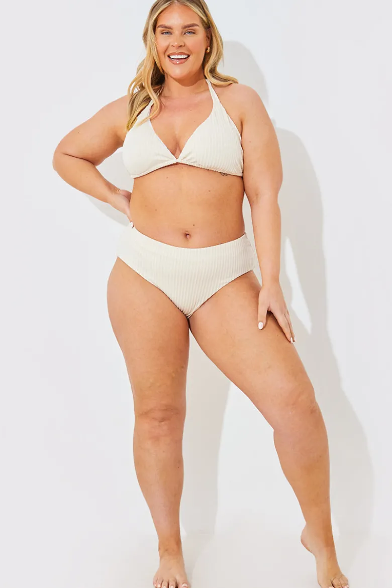 Rib Boomerang High Leg Bikini Bottom