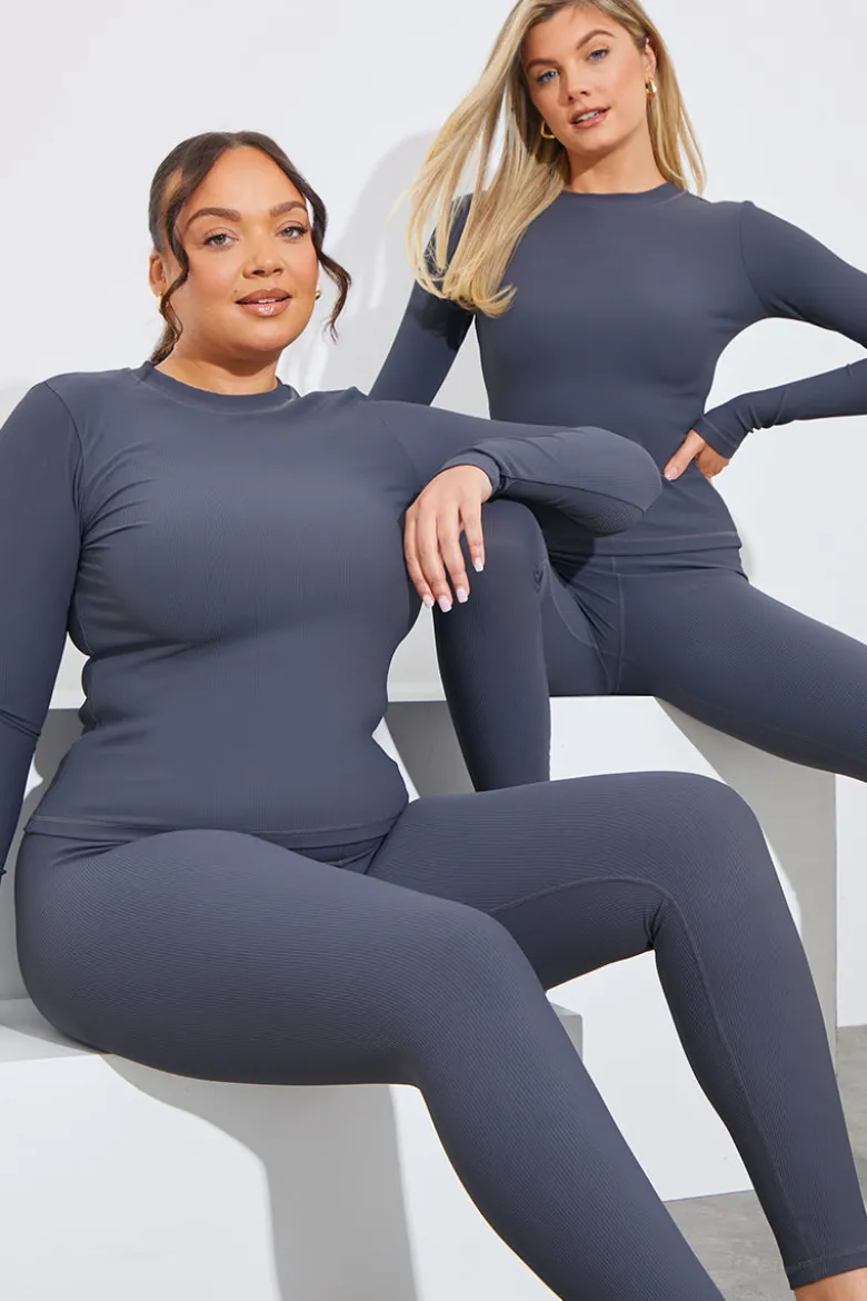 Rib Long Sleeve Top