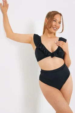Ruffle Neck Bikini Top