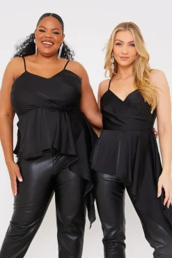 Satin Asymmetric Cami Top