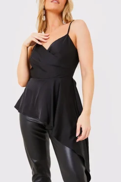 Satin Asymmetric Cami Top