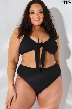 Sculpt and Control Crinkle High Waisted High Leg Bikini Brief