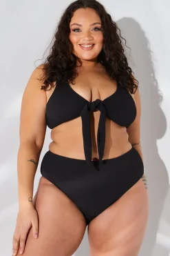 Sculpt and Control Crinkle High Waisted High Leg Bikini Brief