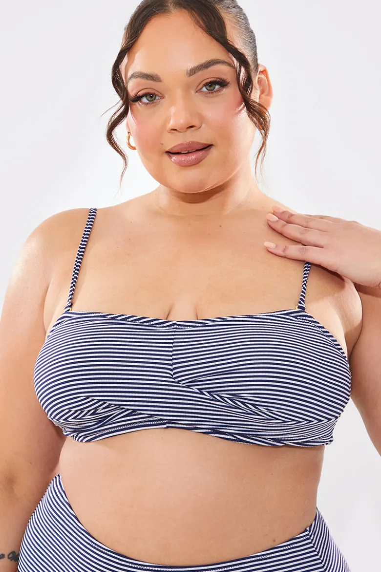Sculpt And Control Stripe Balconette Bikini Top