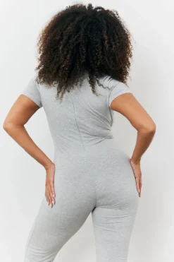 Sculpting Short Sleeve Wide Leg Jumpsuit