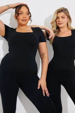 Seamless Square Neck Snatched Shapewear Top