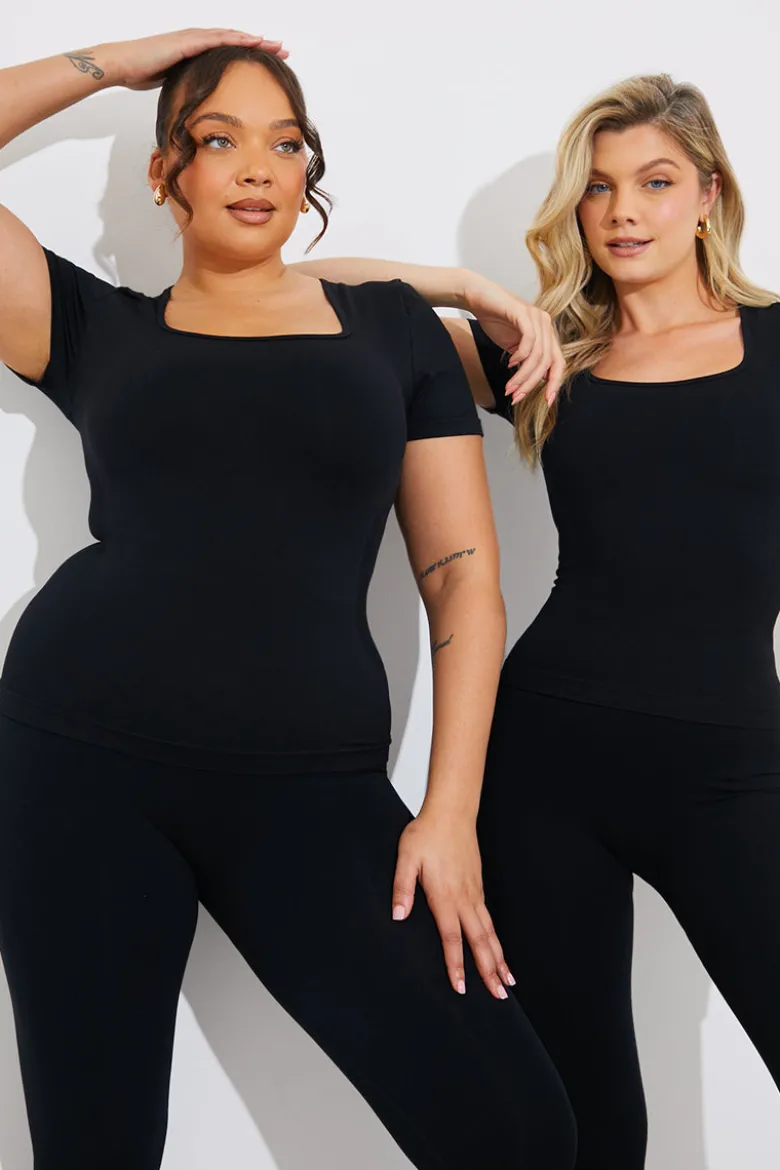 Seamless Square Neck Snatched Shapewear Top