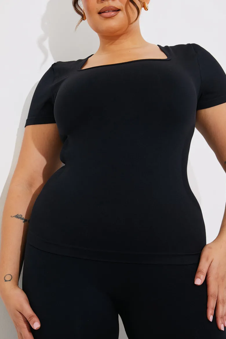 Seamless Square Neck Snatched Shapewear Top