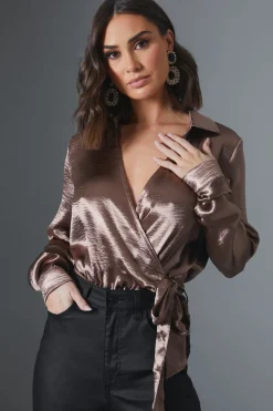 Shimmer Wrap Bodysuit