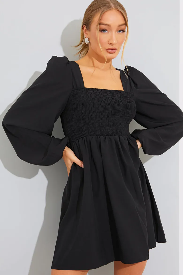 ShirBodice Long Sleeve Mini Dress