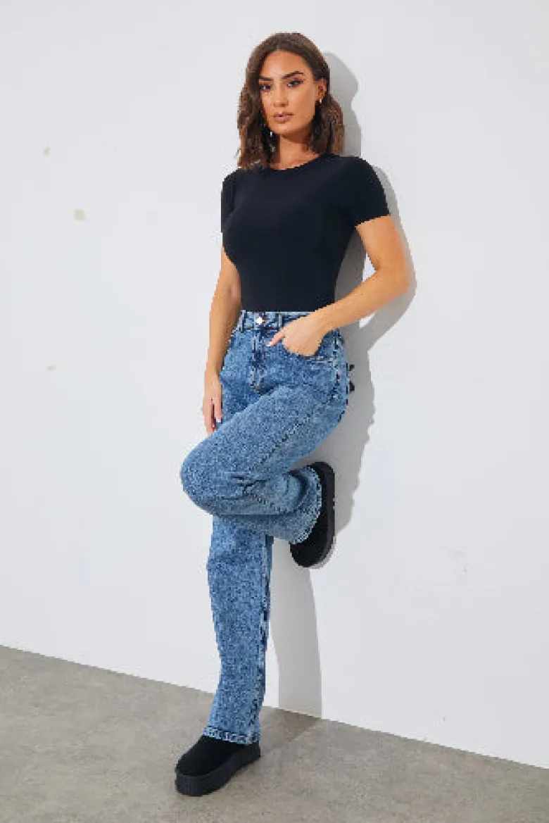 Short Sleeve Double Layer Slinky Bodysuit