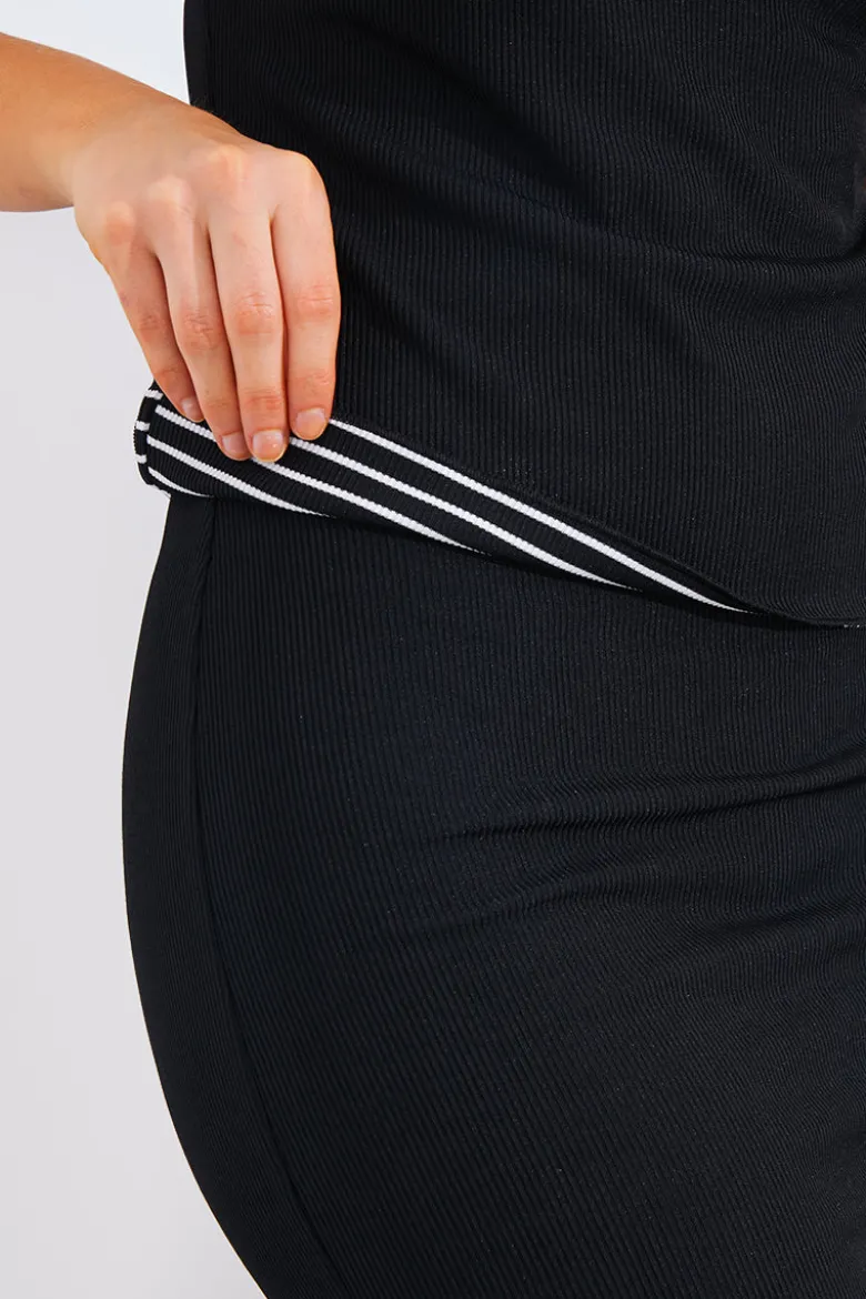 Short Sleeve Stripe Reversible Co-Ord Top
