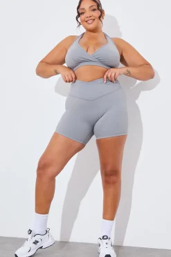 Soft Touch Cross Over Waist Cycling Shorts