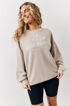 Stone Fits Leisure Club Graphic Oversized Sweatshirt