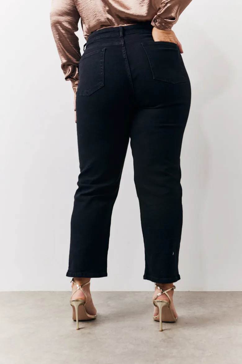 Straight Leg High Rise Ankle Grazer Jeans