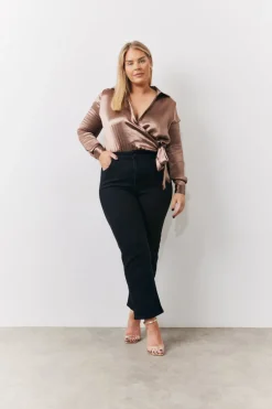 Straight Leg High Rise Ankle Grazer Jeans