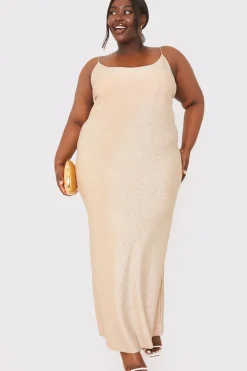 Strappy Lurex Cami Maxi Dress