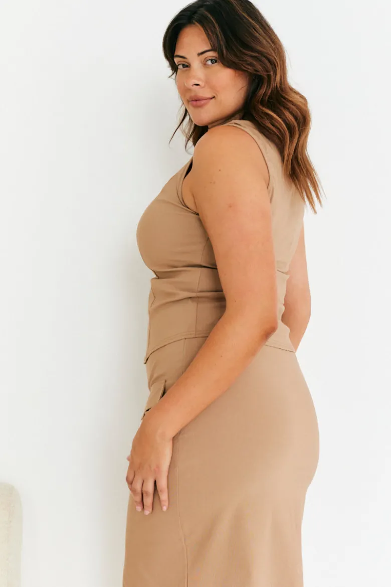 Structured High Neck Co-Ord Top