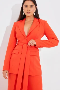 Tailored Belted Blazer