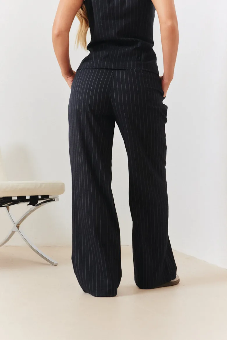 Tailored Pinstripe Wide Leg Co-ord Trouser