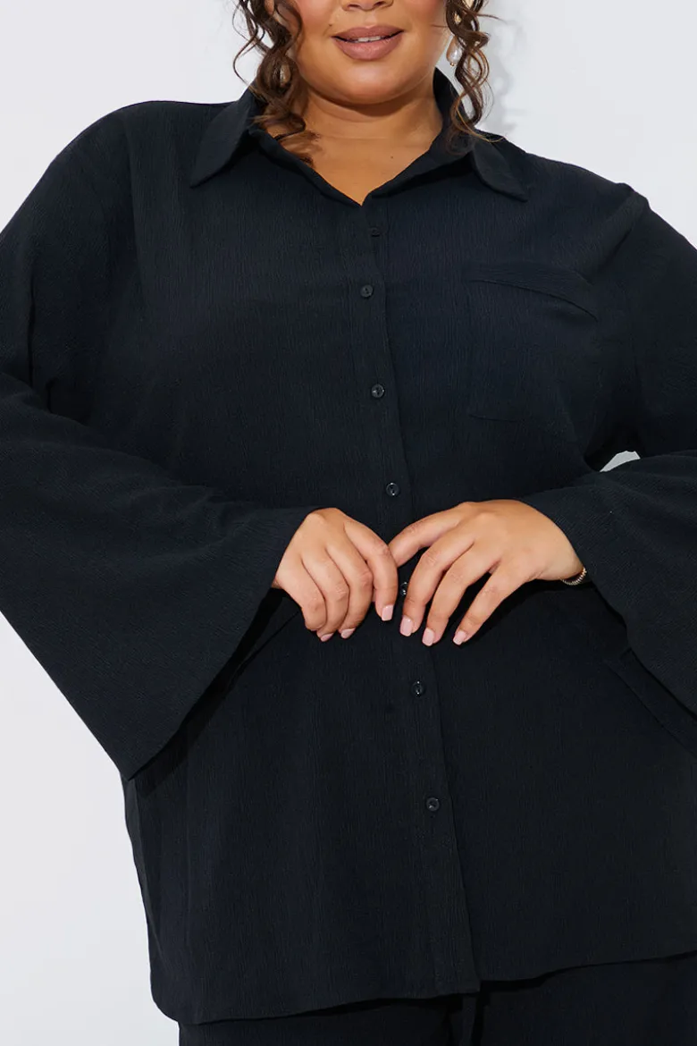 Textured Beach Co-Ord Shirt