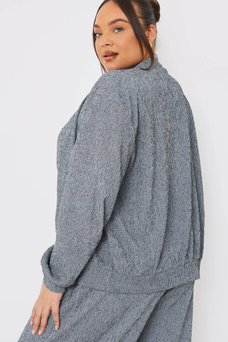 Textured Bomber Jacket