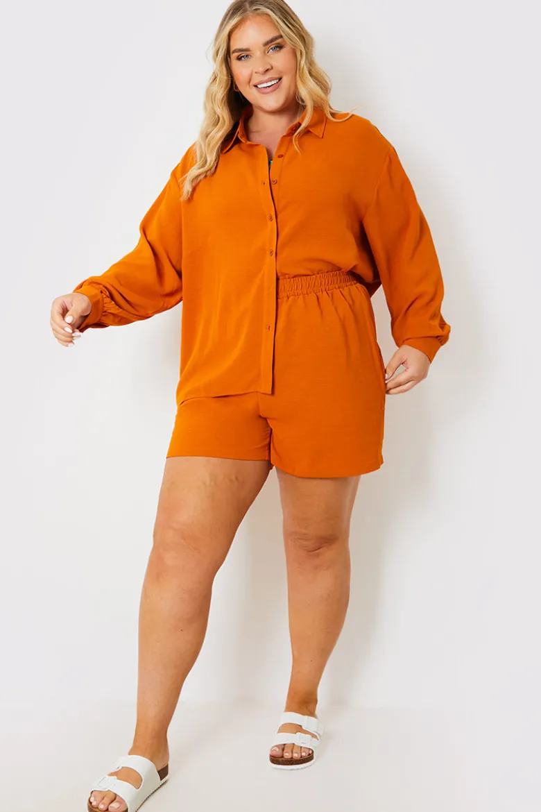 Textured Button Up Co-Ord Beach Shirt