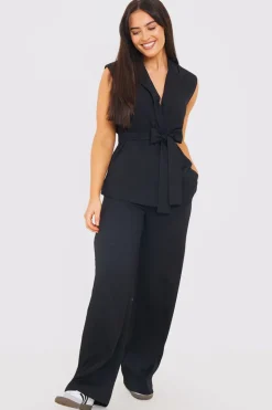 Textured Wide Leg Co-Ord Trousers
