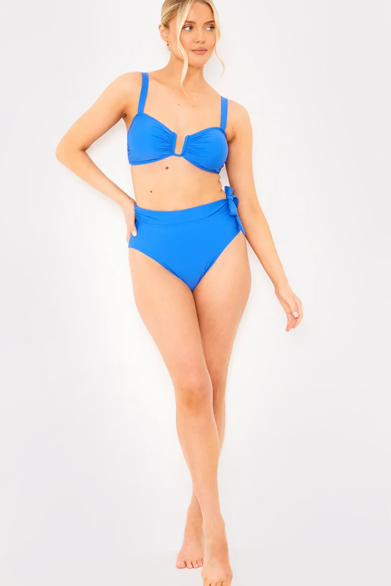 Tie Detail High Waist Bikini Bottoms