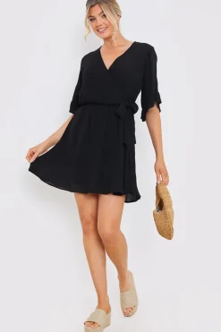Tie Detail Wrap Mini Dress