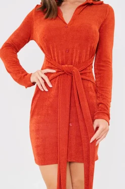 Tie Front Mini Dress