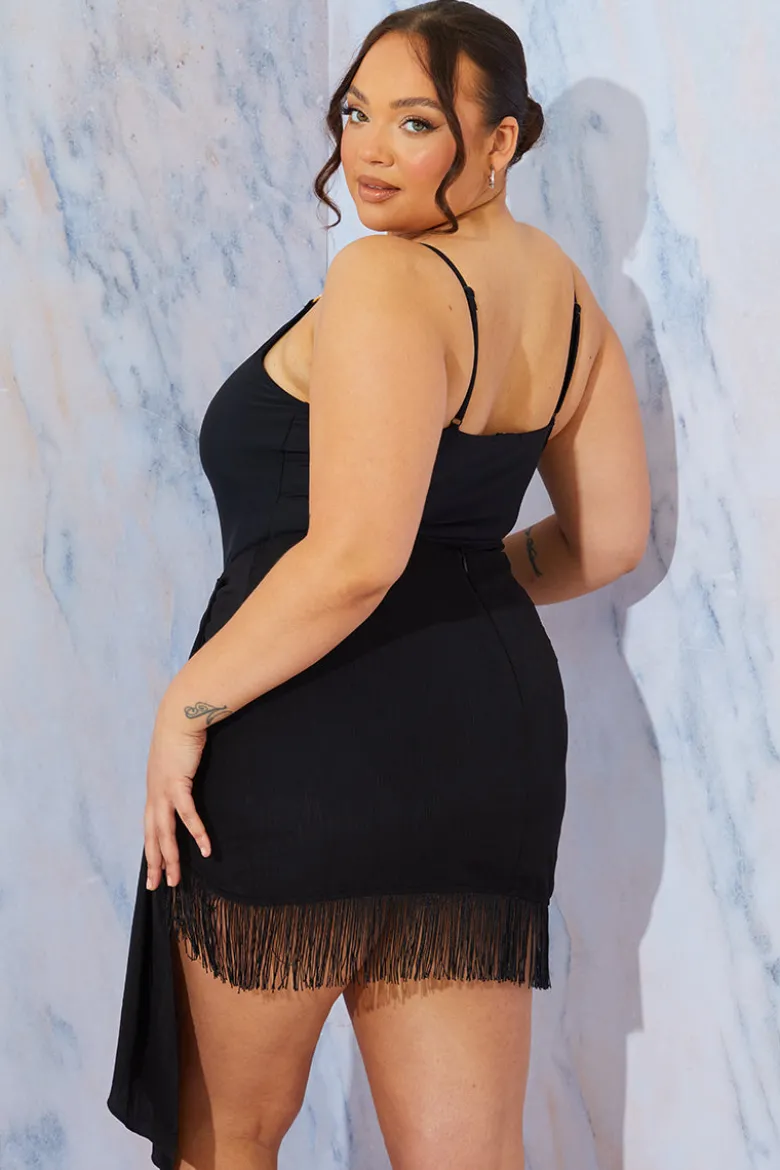 Tie Skirt With Fringing