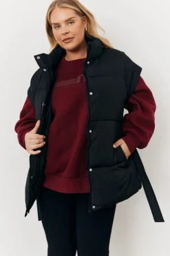 Tie Waist Puffer Gilet