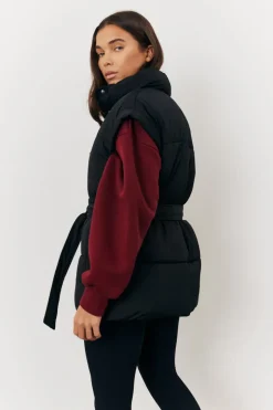 Tie Waist Puffer Gilet