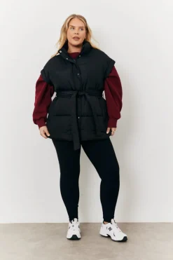 Tie Waist Puffer Gilet