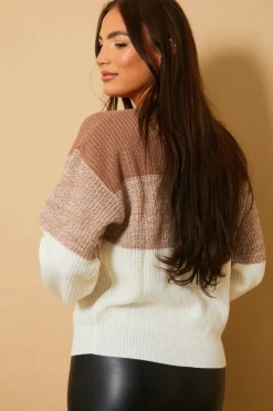 Tonal Crew Neck Knit Jumper