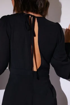Twist Front Balloon Sleeve Playsuit