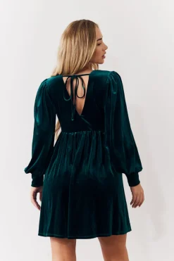 Velvet Smock Mini Dress